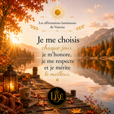 Affirmation lumineuse sur un lac aux couleurs de l'automne.